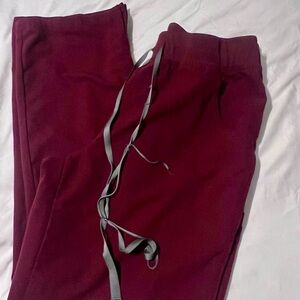 Figs technical Collection wine burgundy Maroon scrub pants